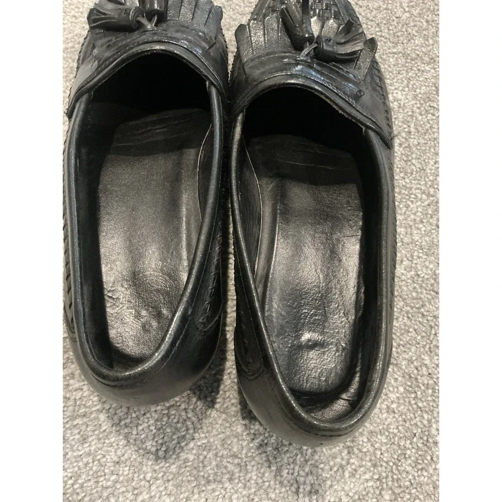 Florsheim Black mens Leather Loafers Black‎ Tassel kiltie size 8 1/2